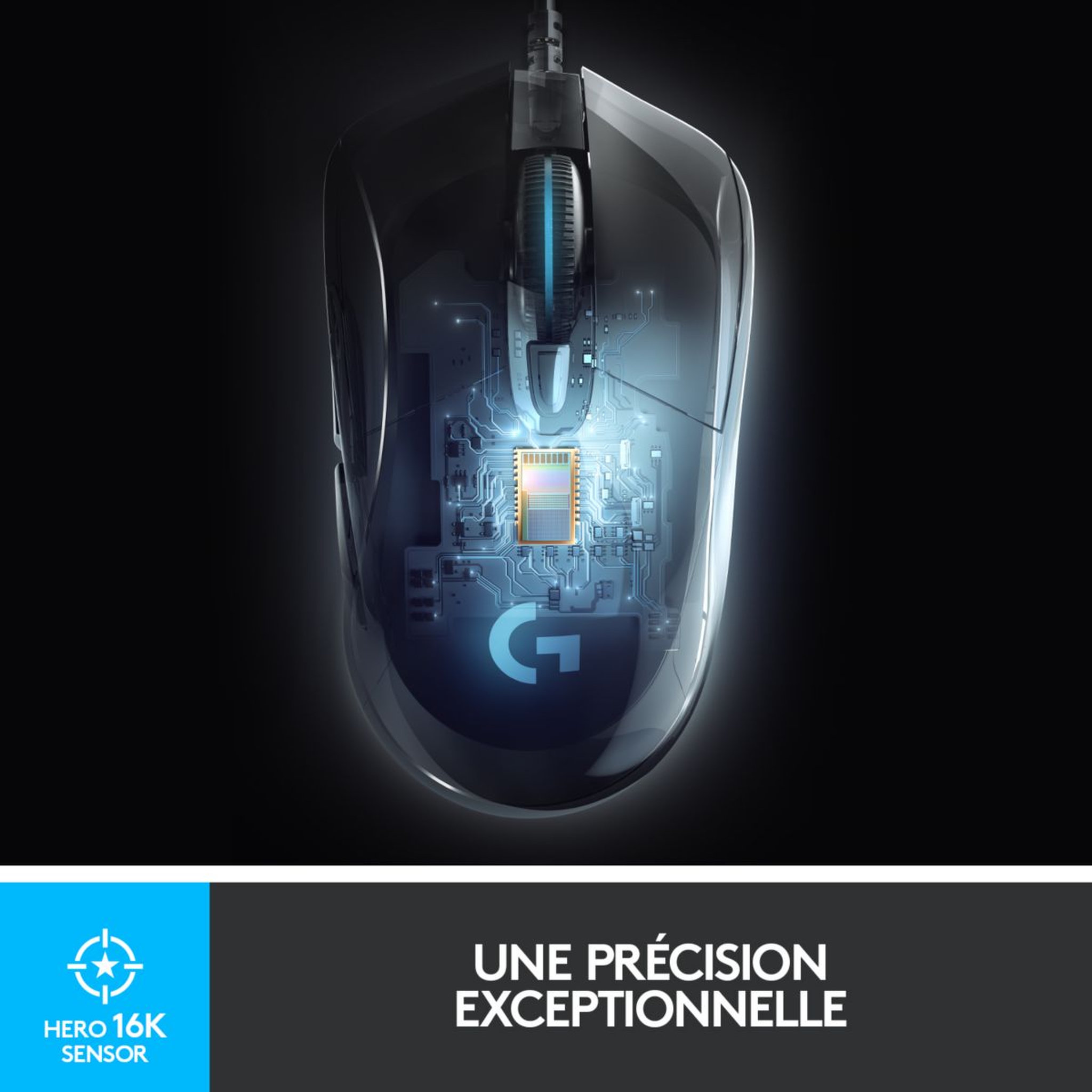 Voir la diapositive 3 : Logitech Souris gamer G403 Hero