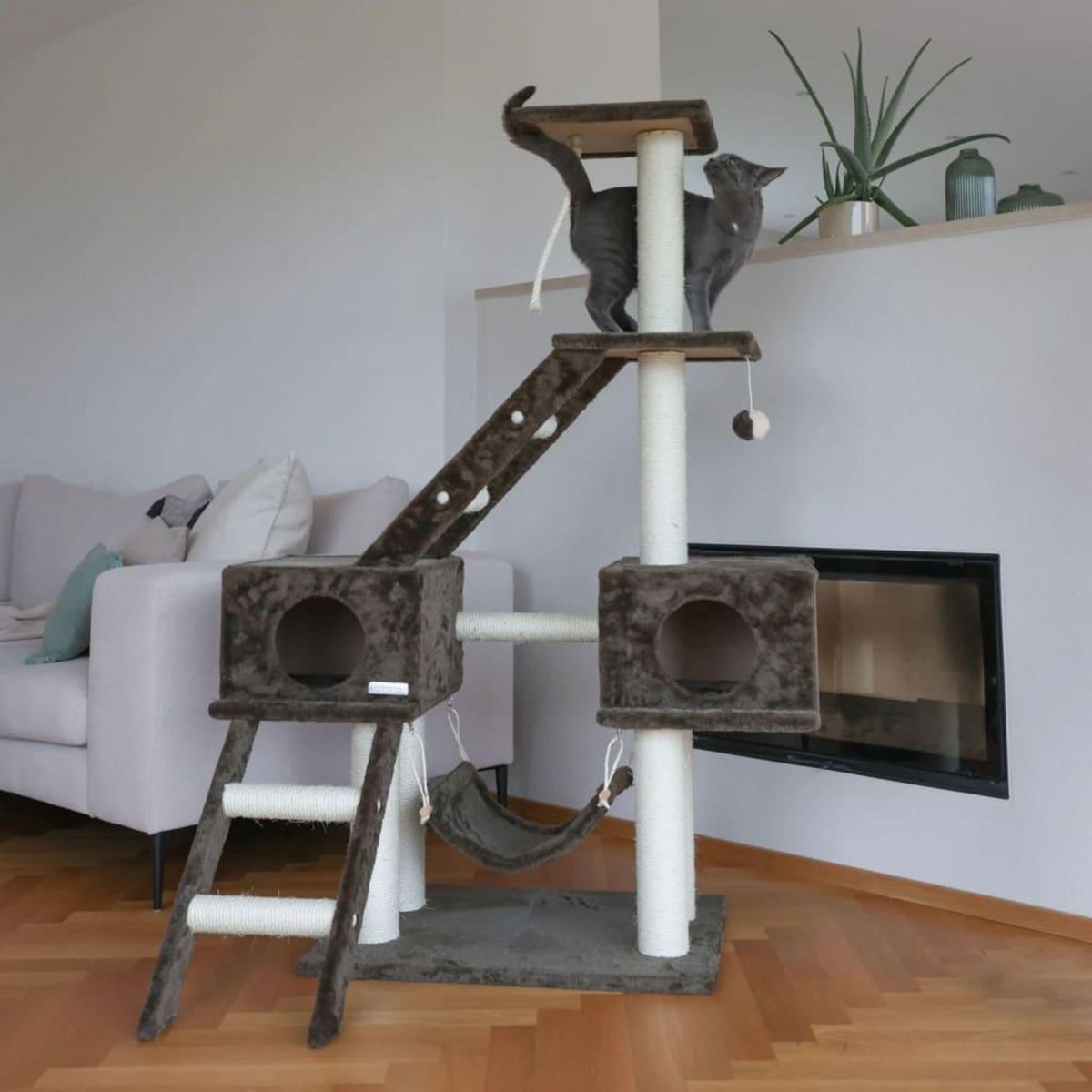 KERBL Kerbl Arbre a chat Granat 150 cm Gris fonce