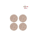 CENTRALE BRICO Lot de 4 patins feutre en laine adhésif, SCOTCH, diam. 35 mm, beige