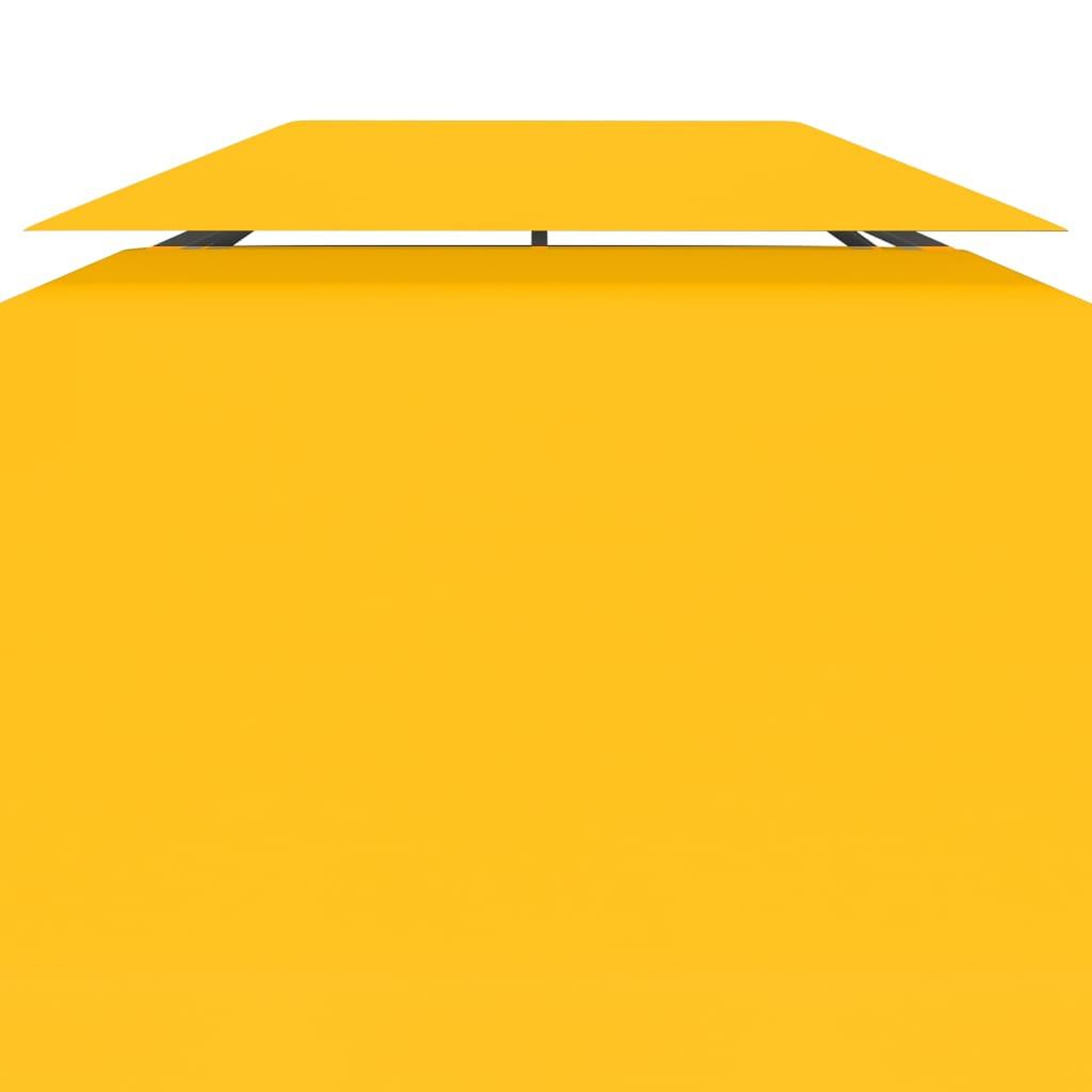 Voir la diapositive 5 : VIDAXL Toile de toit de belvedere 2 niveaux 310 g/m^2 4x3 m Jaune