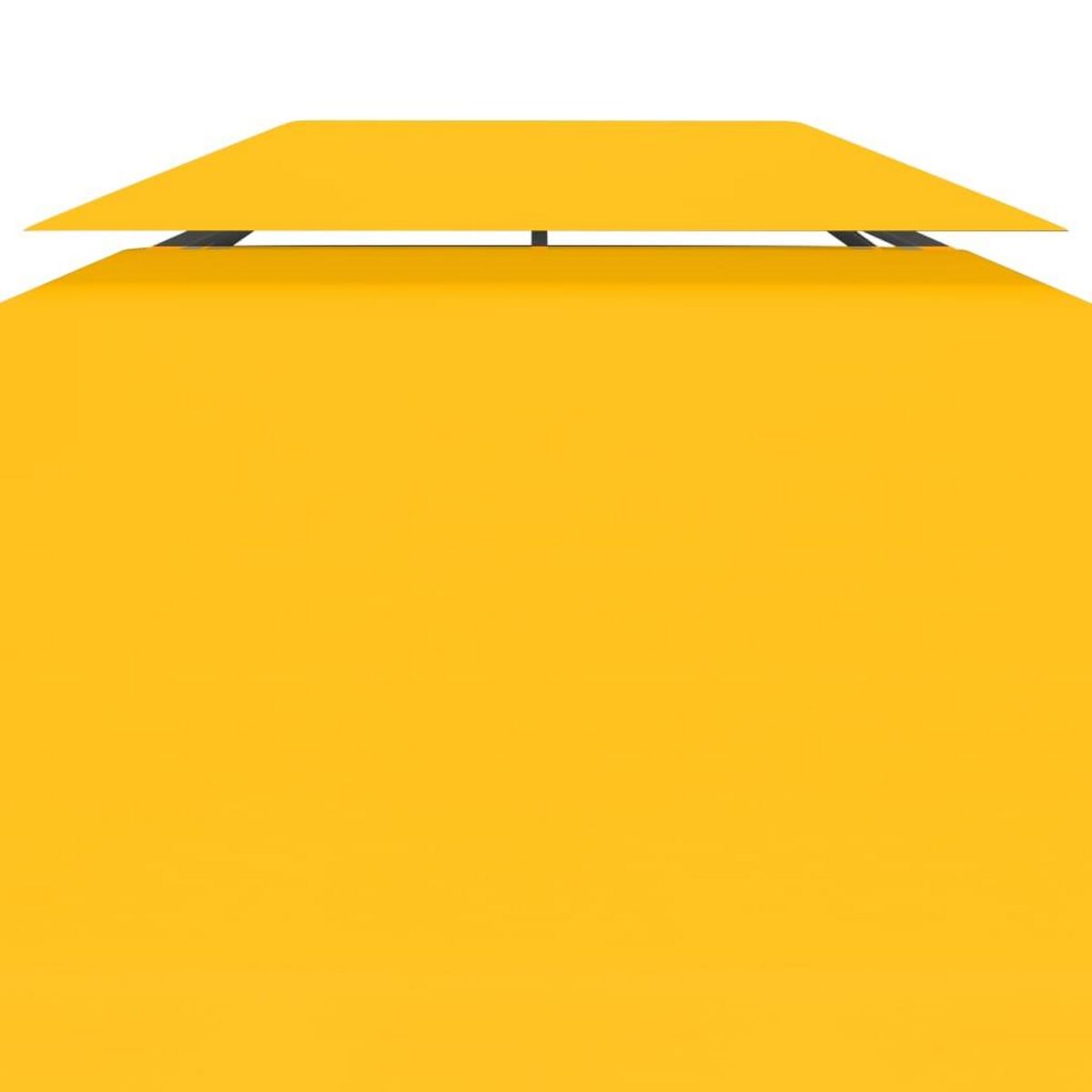 VIDAXL Toile de toit de belvedere 2 niveaux 310 g/m^2 4x3 m Jaune