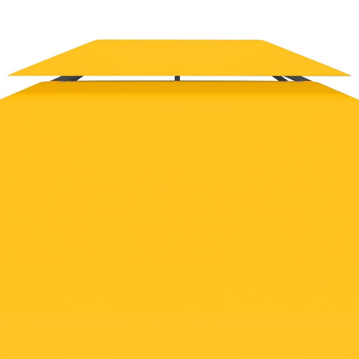 VIDAXL Toile de toit de belvedere 2 niveaux 310 g/m^2 4x3 m Jaune