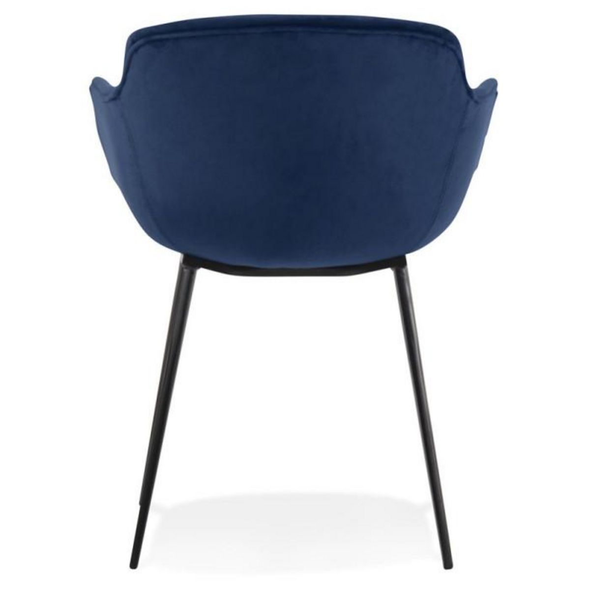Paris Prix Fauteuil Design en Velours  Javier  80cm Bleu