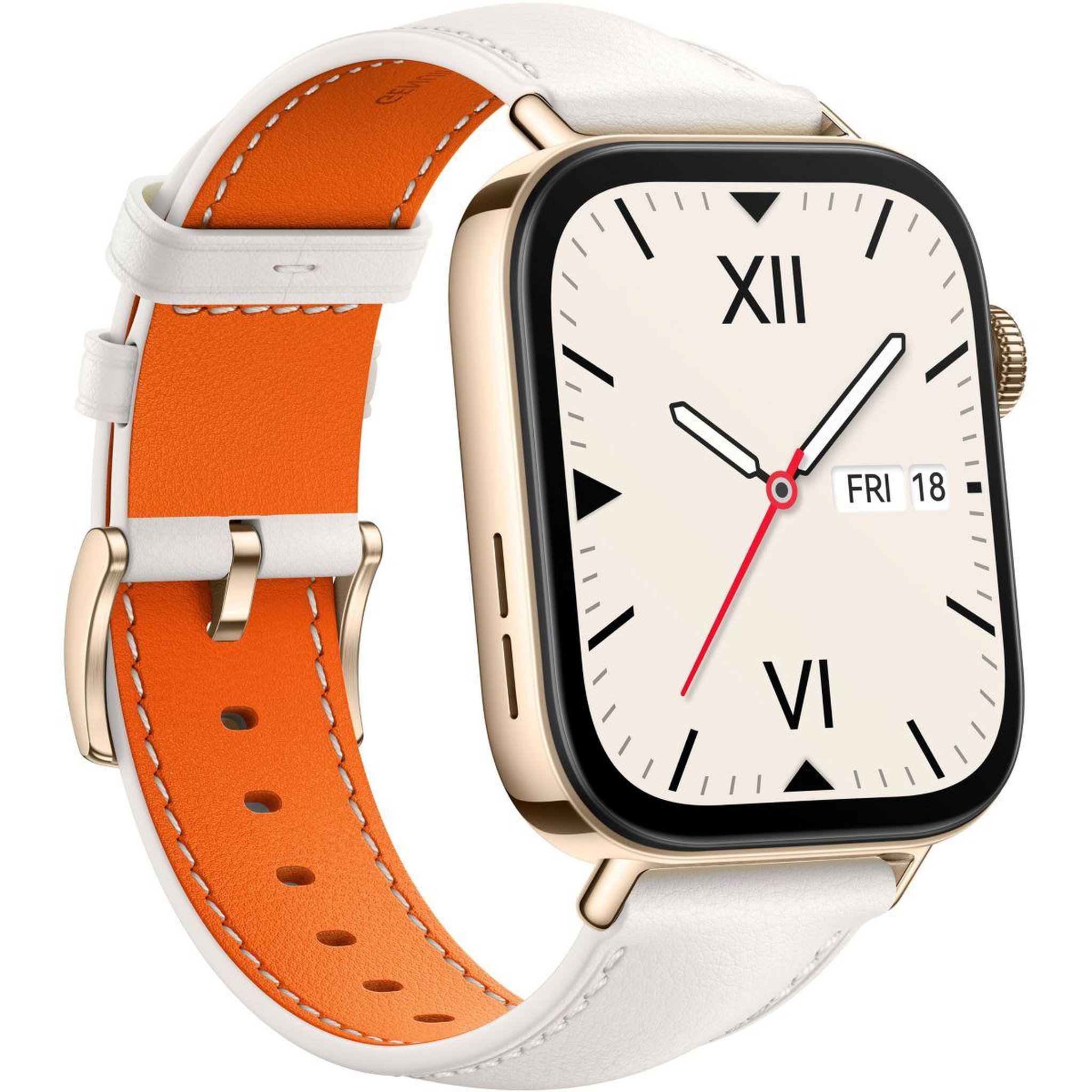 Voir la diapositive 3 : HUAWEI Montre connectée Watch Fit 3 Cuir Blanc