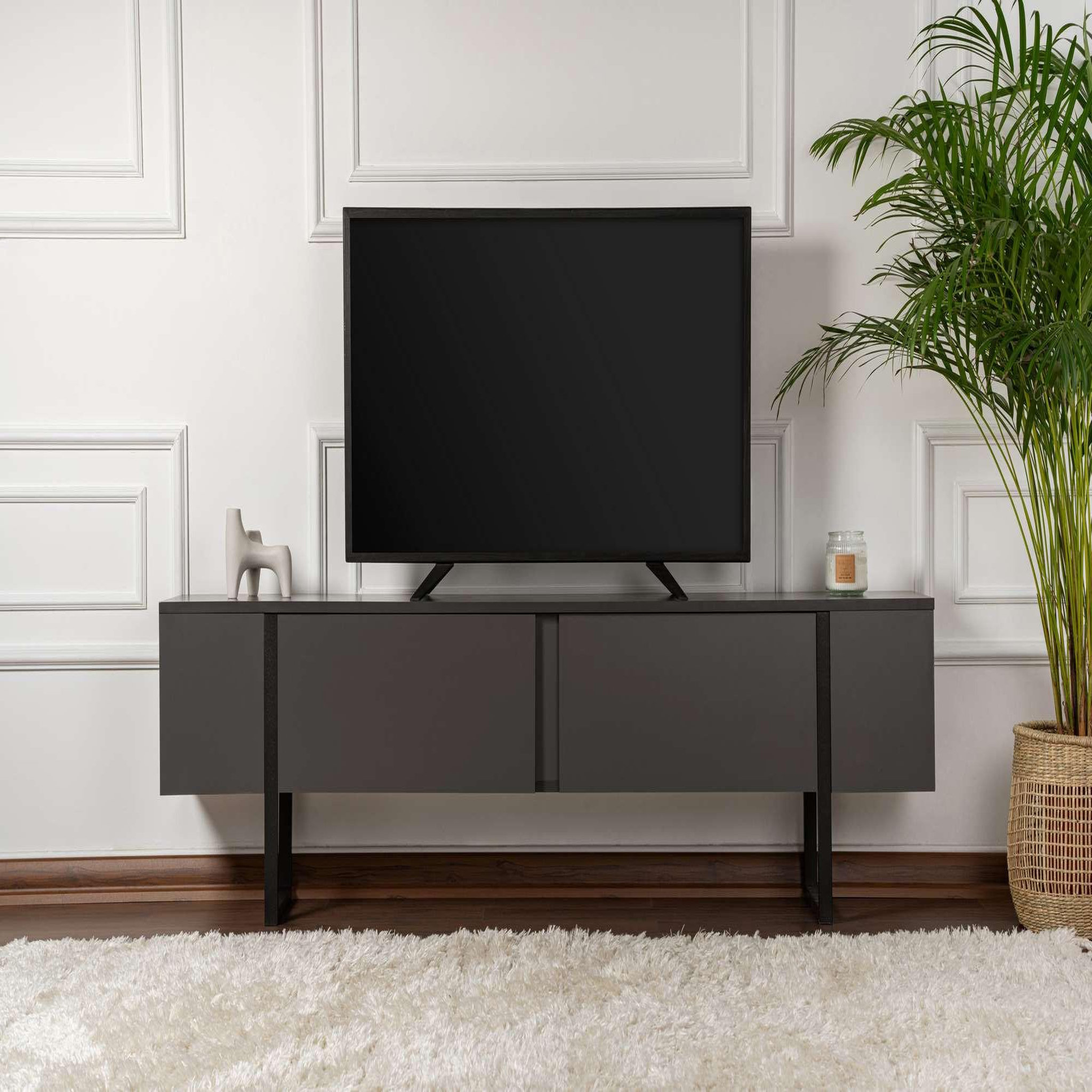 Voir la diapositive 3 : Habitat et Jardin Meuble tv en bois  serenity  180 x 30 x 50 cm - anthracite