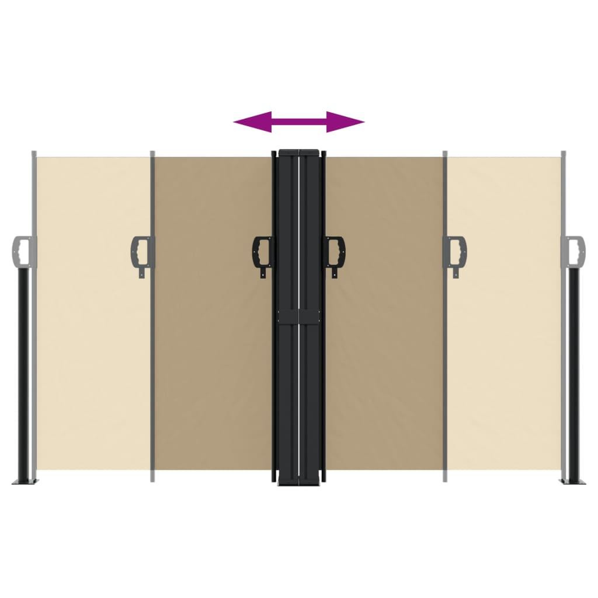 Voir la diapositive 5 : VIDAXL Auvent lateral retractable beige 140x1000 cm