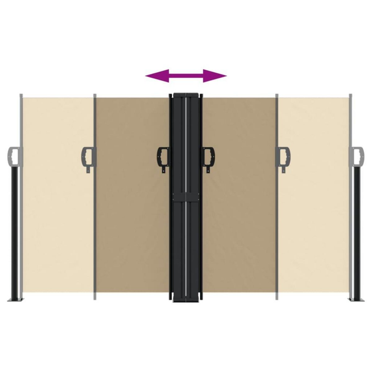 VIDAXL Auvent lateral retractable beige 140x1000 cm