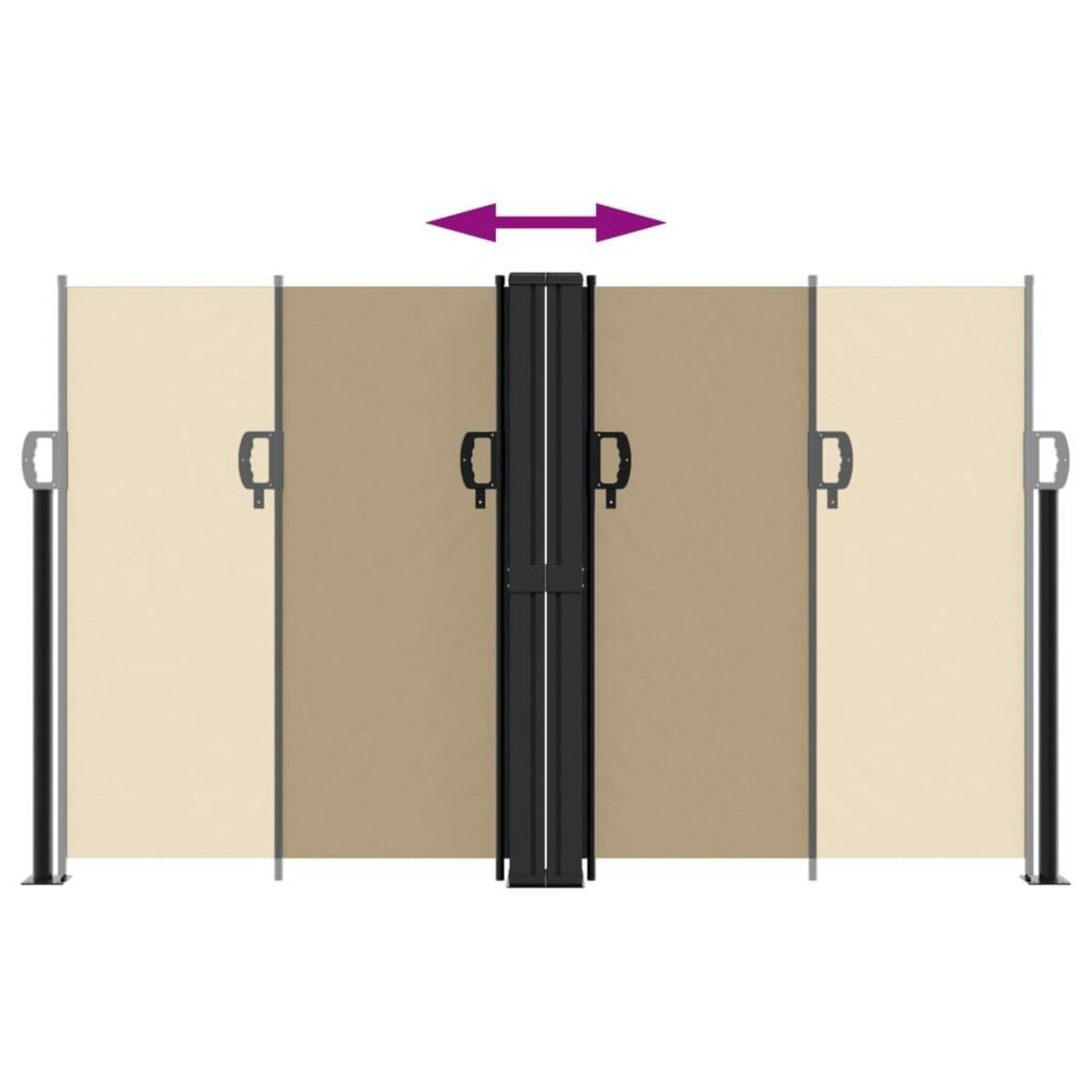 VIDAXL Auvent lateral retractable beige 140x1000 cm