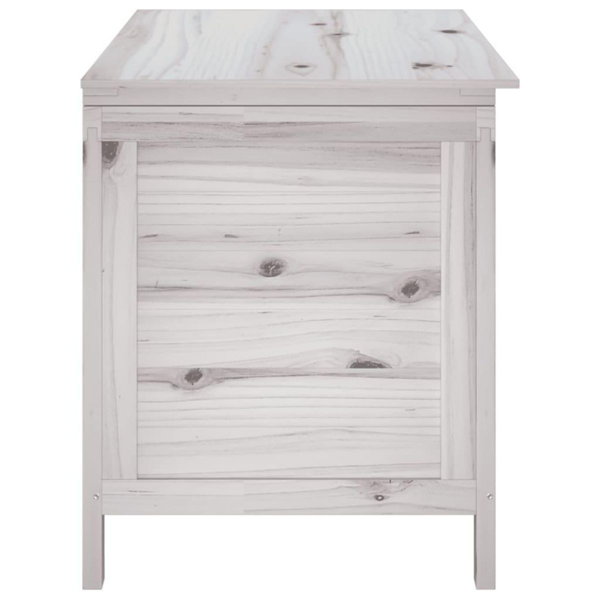 VIDAXL Boîte de rangement de jardin blanc bois massif de sapin