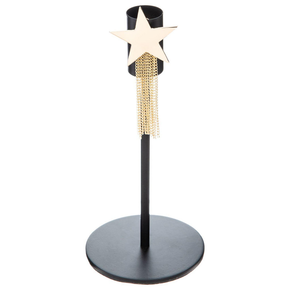 FEERIC LIGHT & CHRISTMAS Photophore chandelier de Noël design métal Etoile - Noir