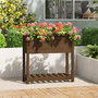 Voir la diapositive 1 : VIDAXL Jardiniere avec etagere Marron miel 82,5x34,5x81 cm Bois de pin