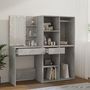 Voir la diapositive 5 : VIDAXL Coiffeuse a LED avec 2 armoires Gris beton Bois d'ingenierie