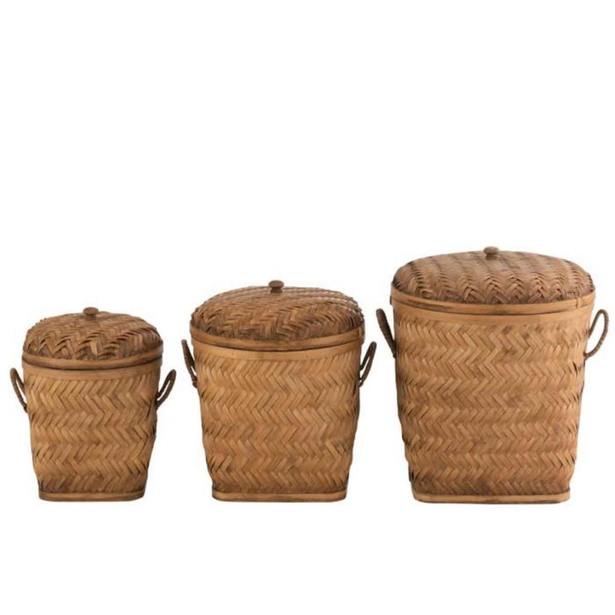 Paris Prix Lot de 3 Paniers de Rangement  Lida  45cm Beige