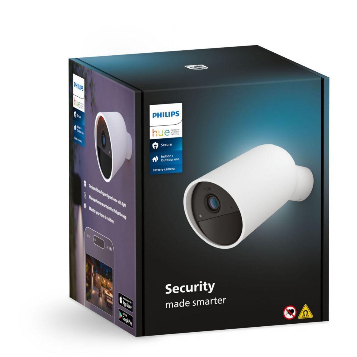 Philips Caméra de surveillance HUE SECURE sans fil blanche
