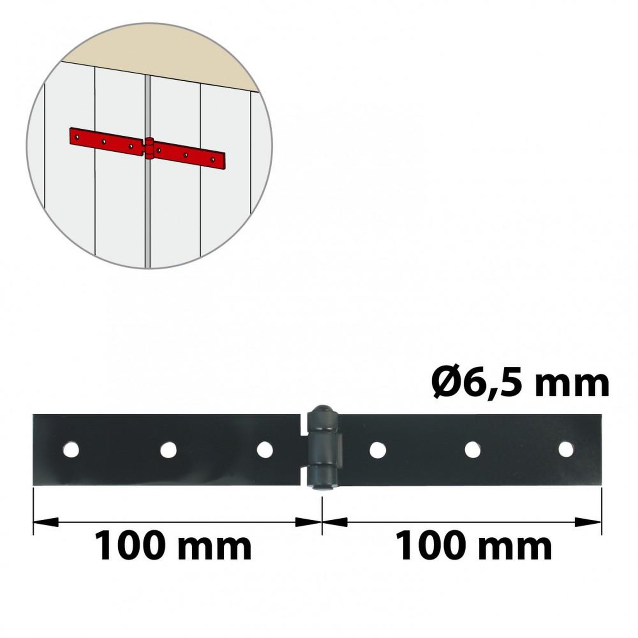 CENTRALE BRICO Charnière forte acier pour volets battants, L.40 x l.100 mm