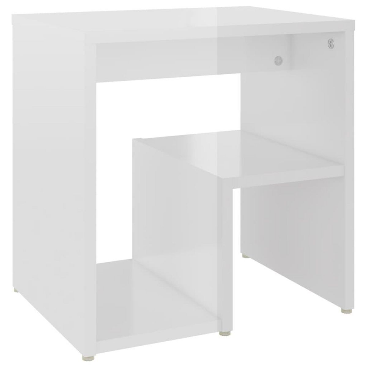 VIDAXL Table de chevet blanc brillant 40x30x40 cm bois d'ingenierie
