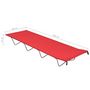 Voir la diapositive 6 : VIDAXL Lit de camping 180x60x19 cm Tissu Oxford et acier Rouge
