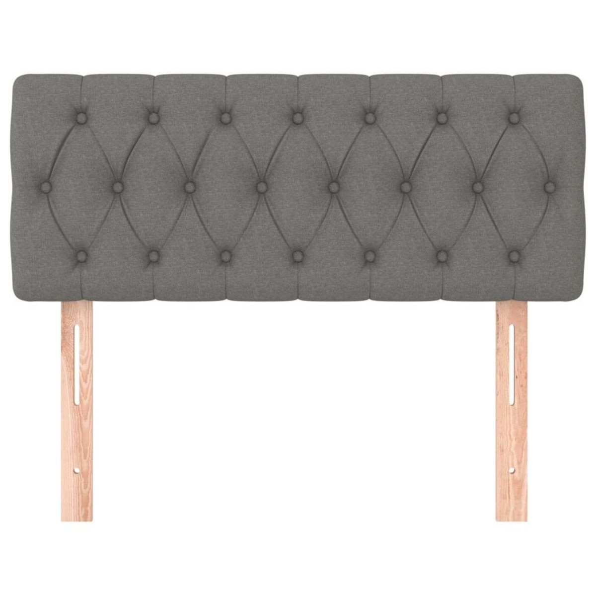 VIDAXL Tete de lit Gris fonce 90x7x78/88 cm Tissu