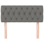 Voir la diapositive 3 : VIDAXL Tete de lit Gris fonce 90x7x78/88 cm Tissu