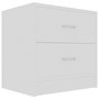 Voir la diapositive 2 : VIDAXL Table de chevet Blanc 40x30x40 cm Bois d'ingenierie