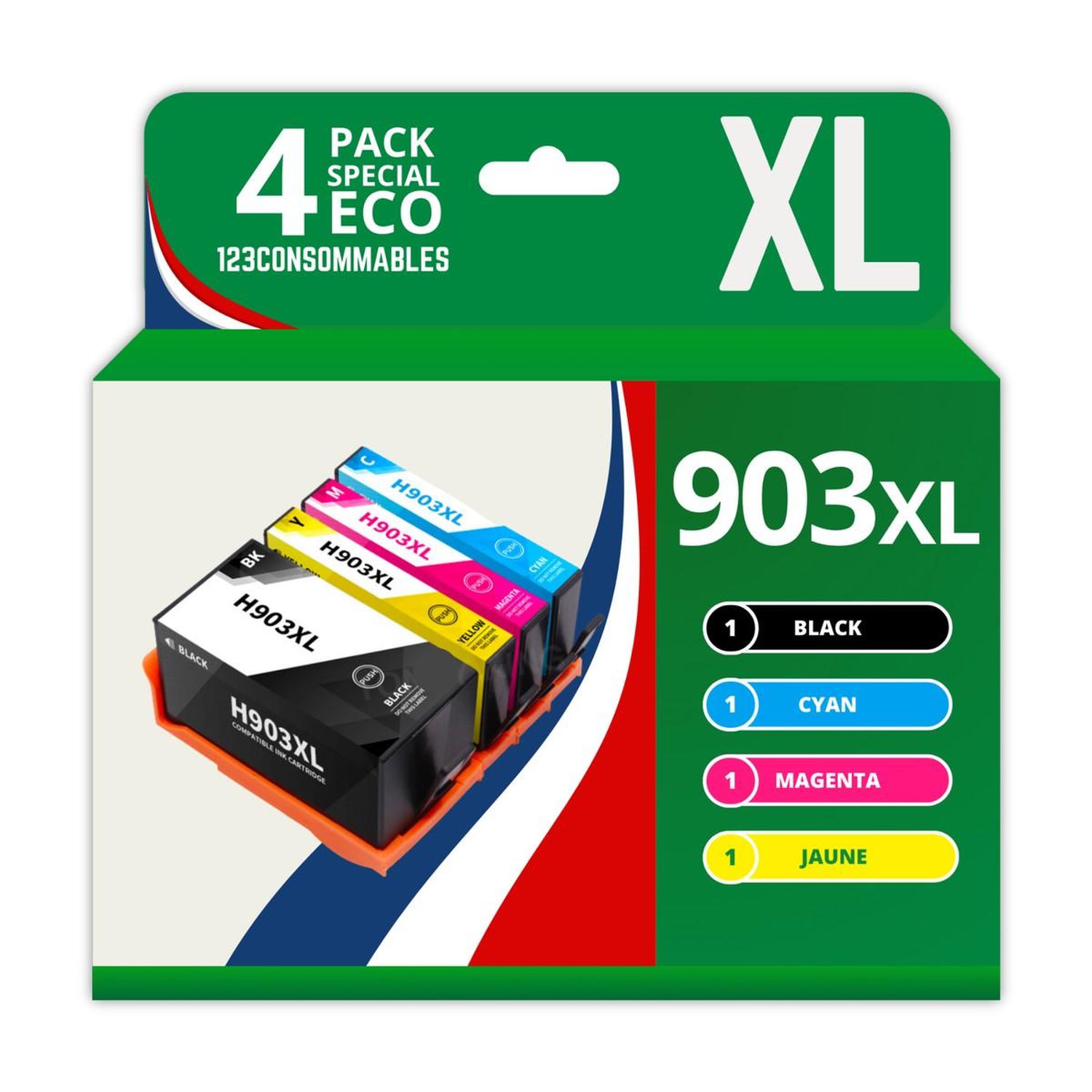 123CONSOMMABLES 903 Cartouche compatible avec HP 903 903XL Cartouches d'encre pour HP Officejet 6950 6960 Officejet Pro 6960 6970 pack de 12 Neuf - vue 9