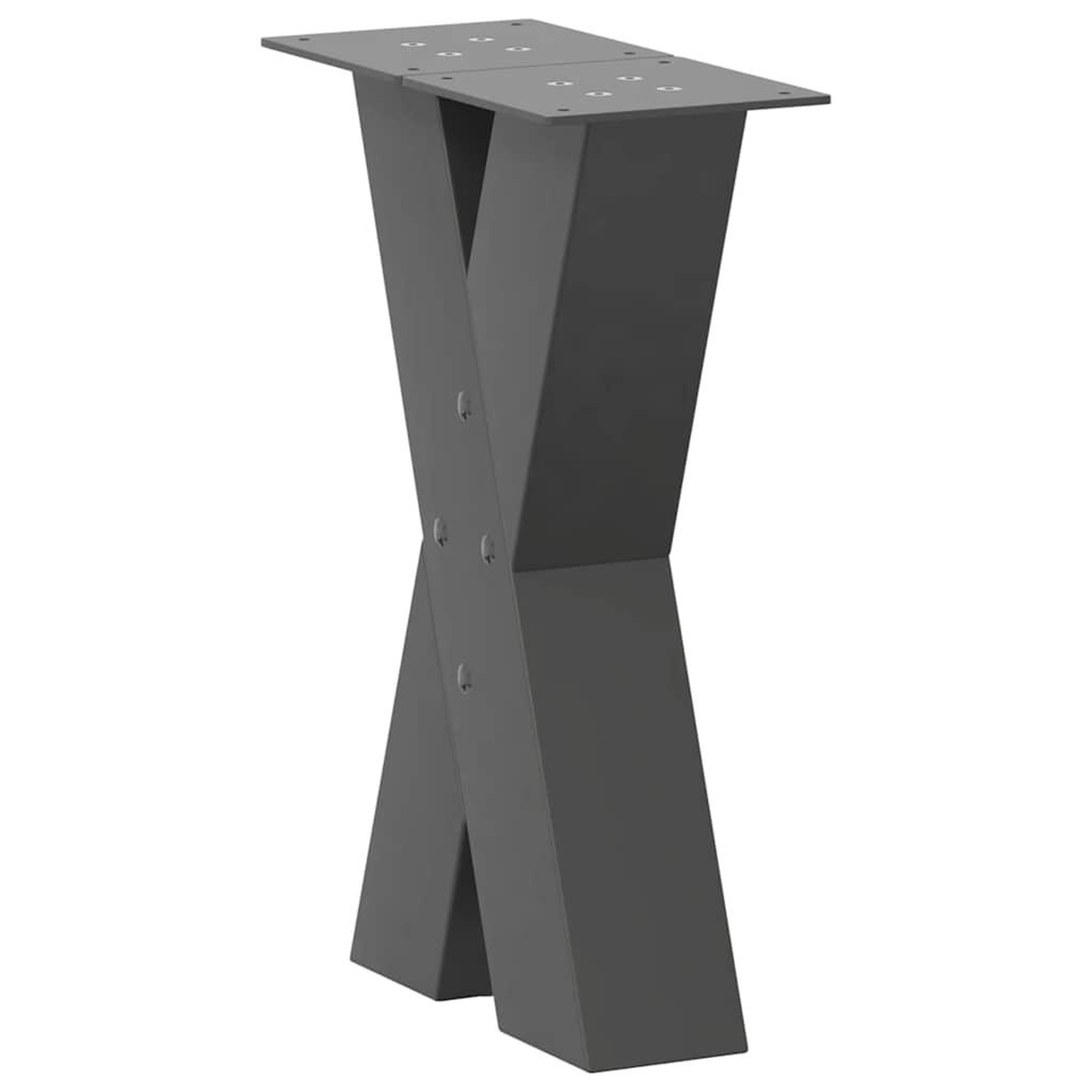 Voir la diapositive 4 : VIDAXL Pieds de table basse forme de X 2 pcs anthracite 28x(42-43) cm