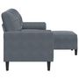 Voir la diapositive 4 : VIDAXL Canape a 3 places avec repose-pieds Gris fonce 180 cm Velours