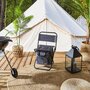 Voir la diapositive 2 : The Home Deco Factory Chaise de camping pliante 2 en 1 avec sac isotherme - Gris et noir