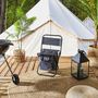 Voir la diapositive 2 : The Home Deco Factory Chaise de camping pliante 2 en 1 avec sac isotherme - Gris et noir
