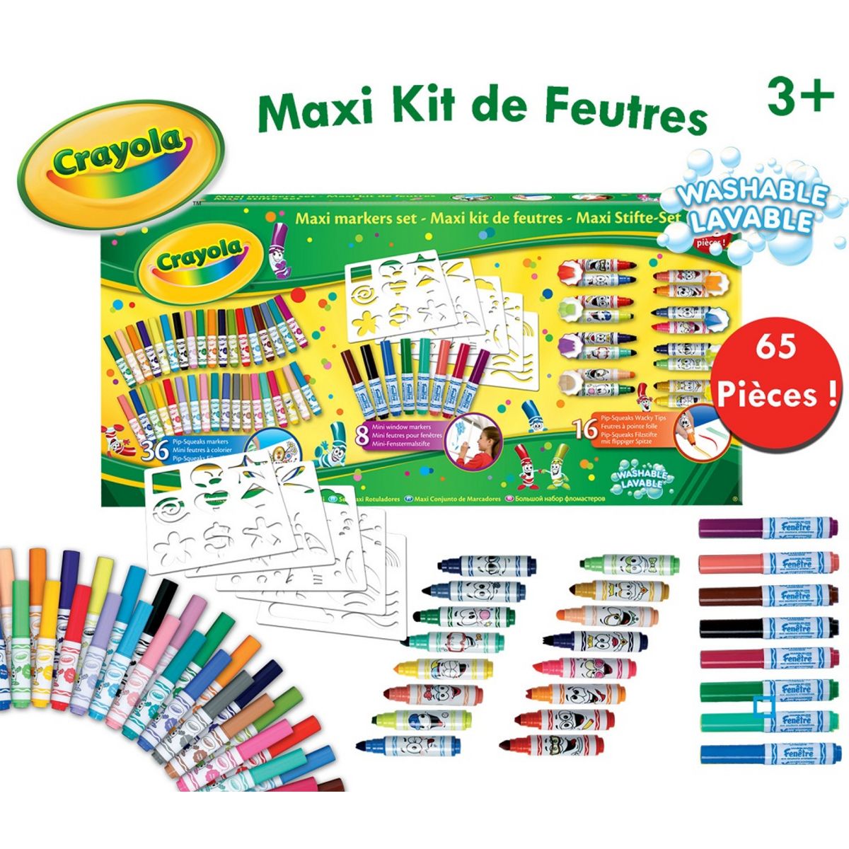 CRAYOLA Boîte de 65 feutres Crayola