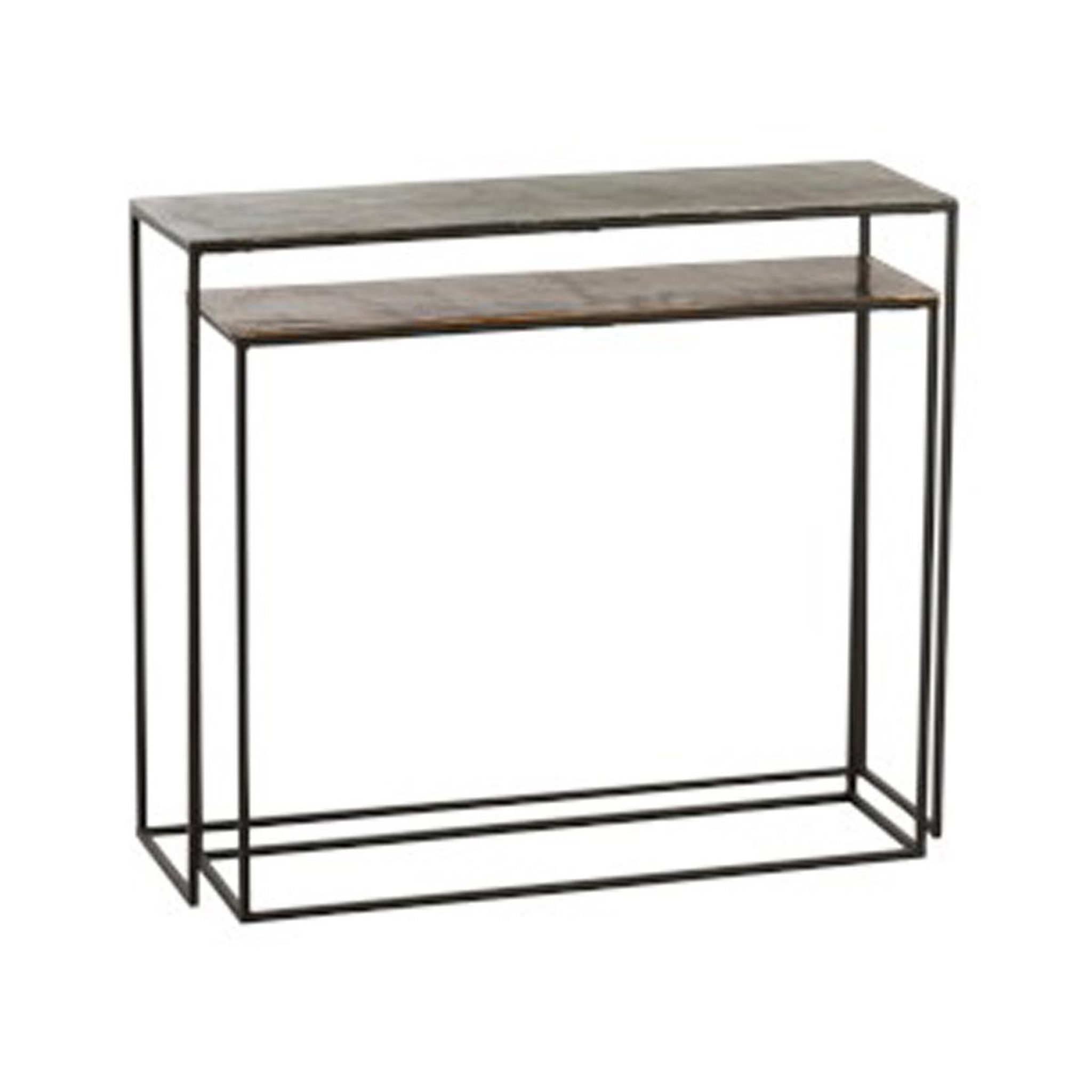 J-LINE Lot de 2 consoles gigognes  slim  99cm noir
