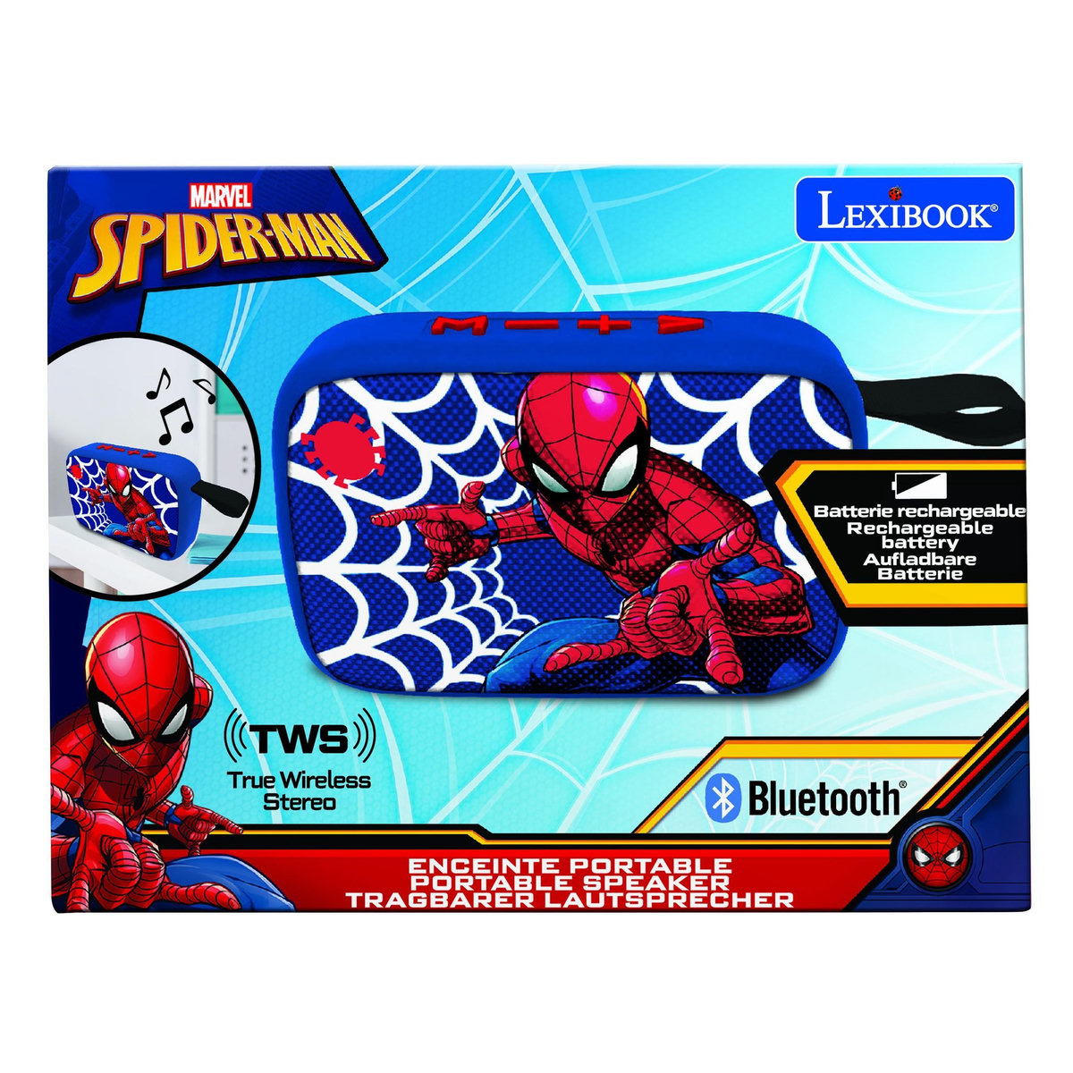 Lexibook Enceinte Bluetooth portable Spider-Man