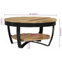 Voir la diapositive 6 : VIDAXL Table basse Bois massif de manguier brut 65x32 cm