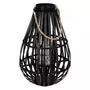 Paris Prix Lanterne Déco en Bambou  Goutte  90cm Noir