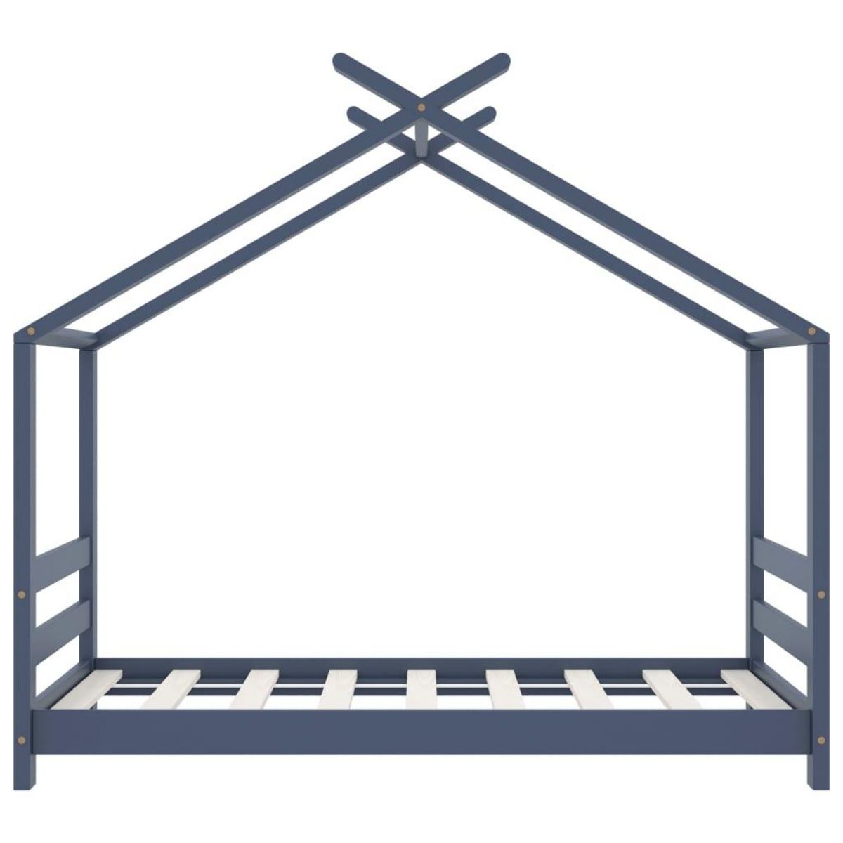 VIDAXL Cadre de lit d'enfant Gris Bois de pin massif 70x140 cm