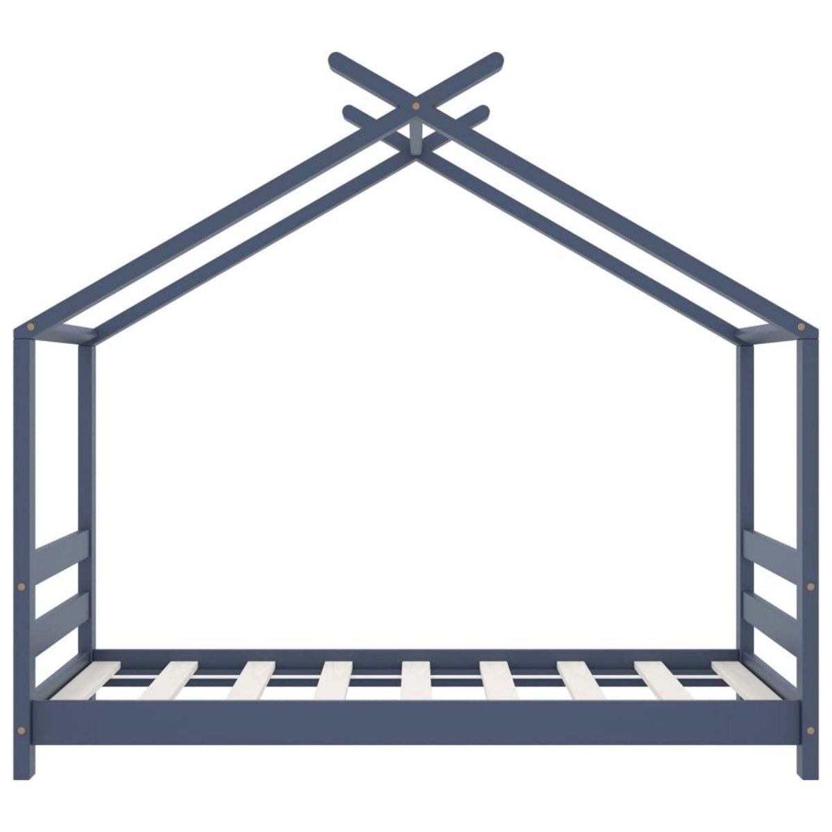 VIDAXL Cadre de lit d'enfant Gris Bois de pin massif 70x140 cm