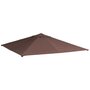 Voir la diapositive 1 : OUTSUNNY Toile de rechange pour pavillon tonnelle tente 3 x 3 m polyester haute densité 180 g/m² revêtement PA anti-UV chocolat