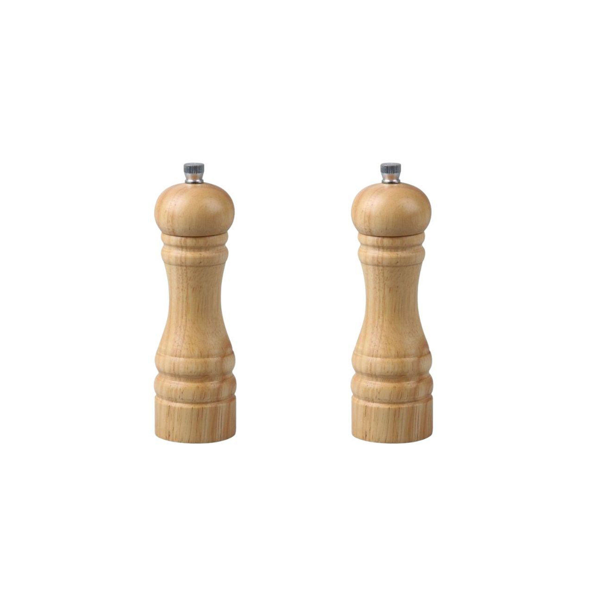 FM PROFESSIONAL Ensemble de 2 moulins à poivre manuel couleur bois 18 cm fm professional divers