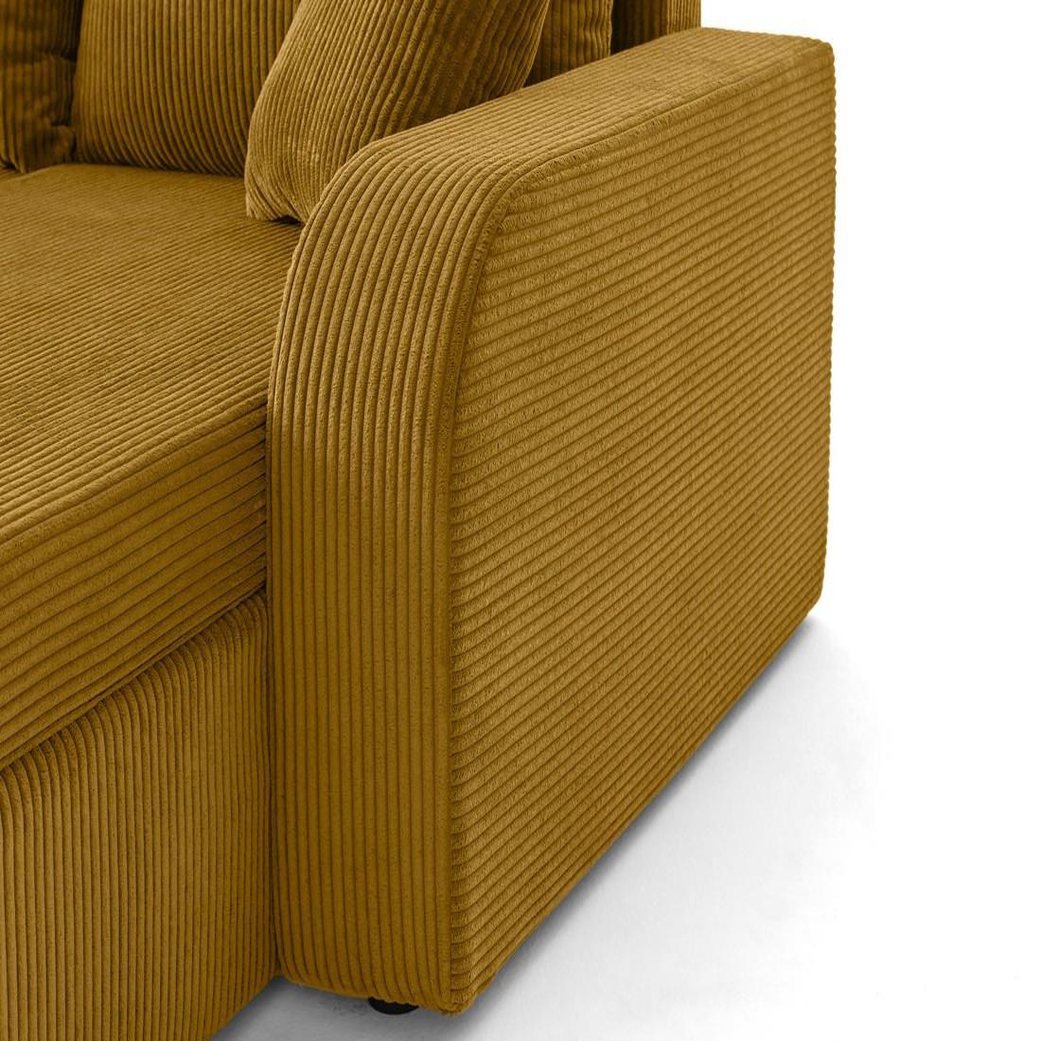 Voir la diapositive 5 : BEST MOBILIER Valos - canapé d'angle réversible - 4 places - convertible avec coffres - en velours côtelé