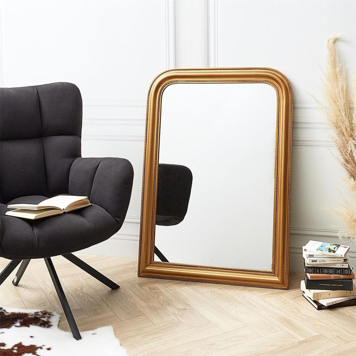 Paris Prix Miroir Mural Déco  Moulure  104cm Doré