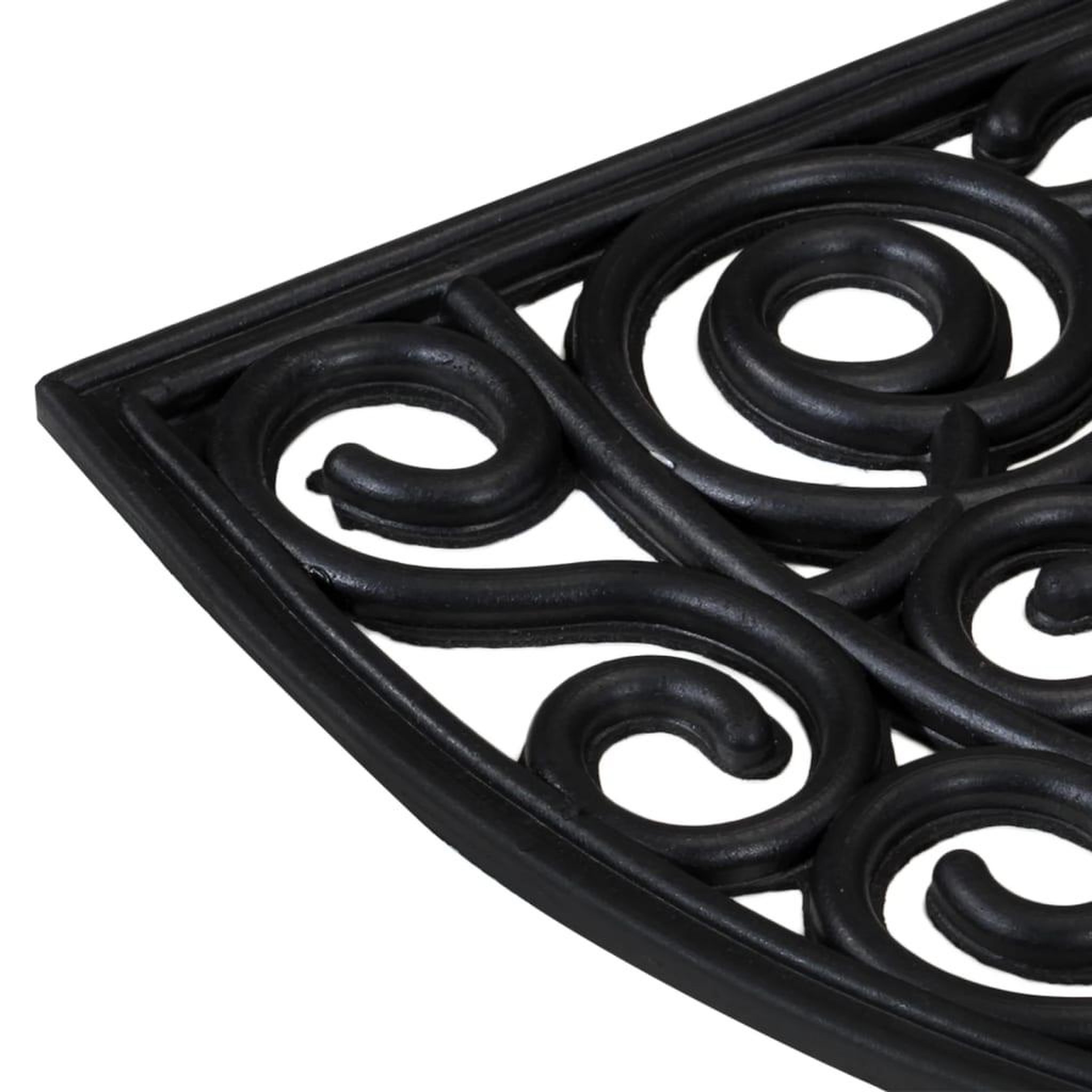 Voir la diapositive 4 : VIDAXL Tapis de porte demi-rond 45x75 cm caoutchouc