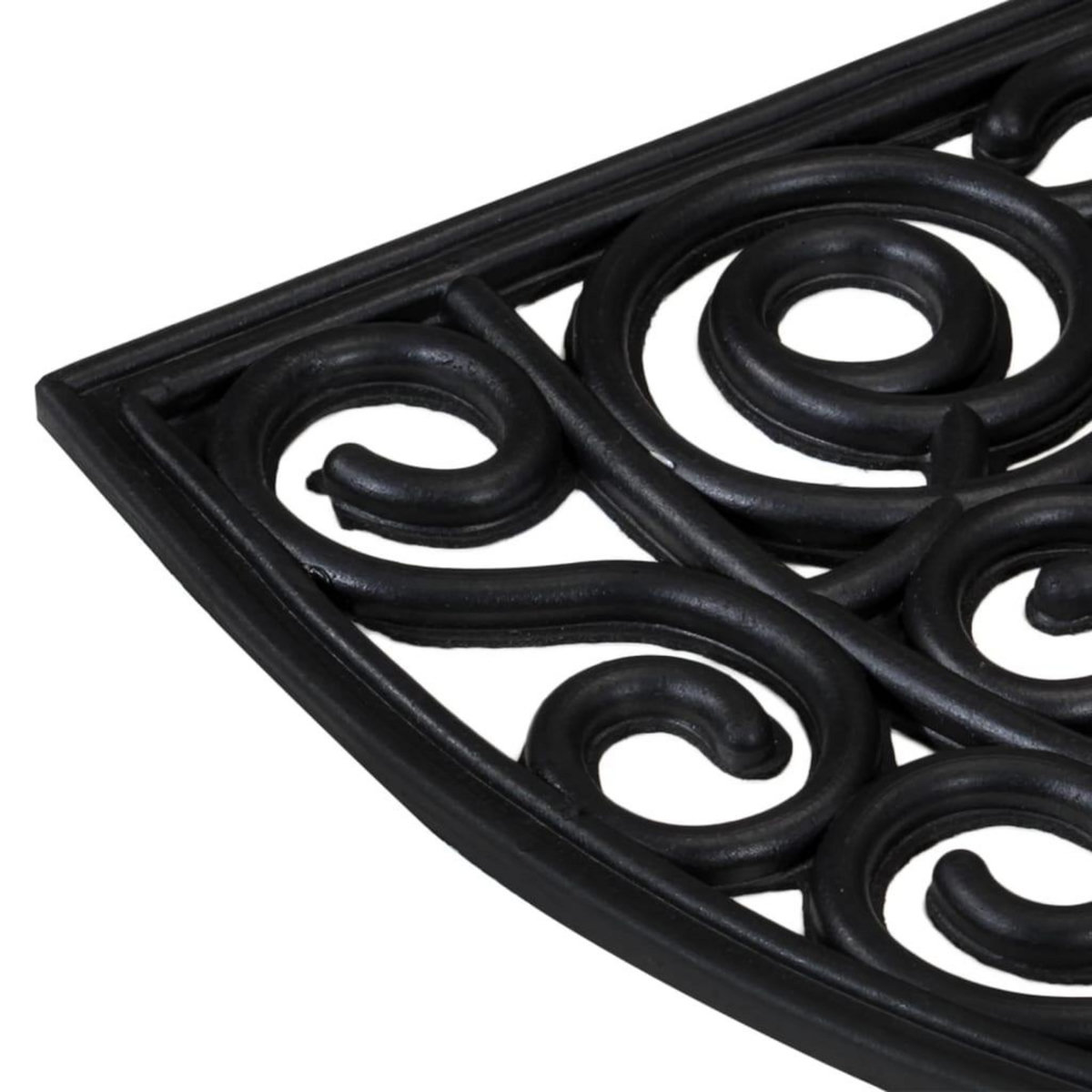 VIDAXL Tapis de porte demi-rond 45x75 cm caoutchouc