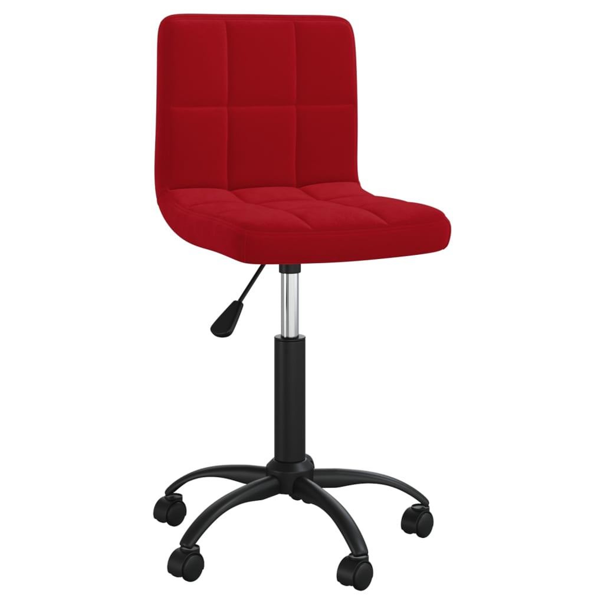 Voir la diapositive 1 : VIDAXL Chaise pivotante de bureau rouge bordeaux velours