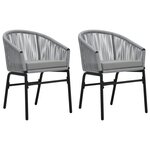 VIDAXL Chaises de jardin lot de 2 Anthracite Rotin PE