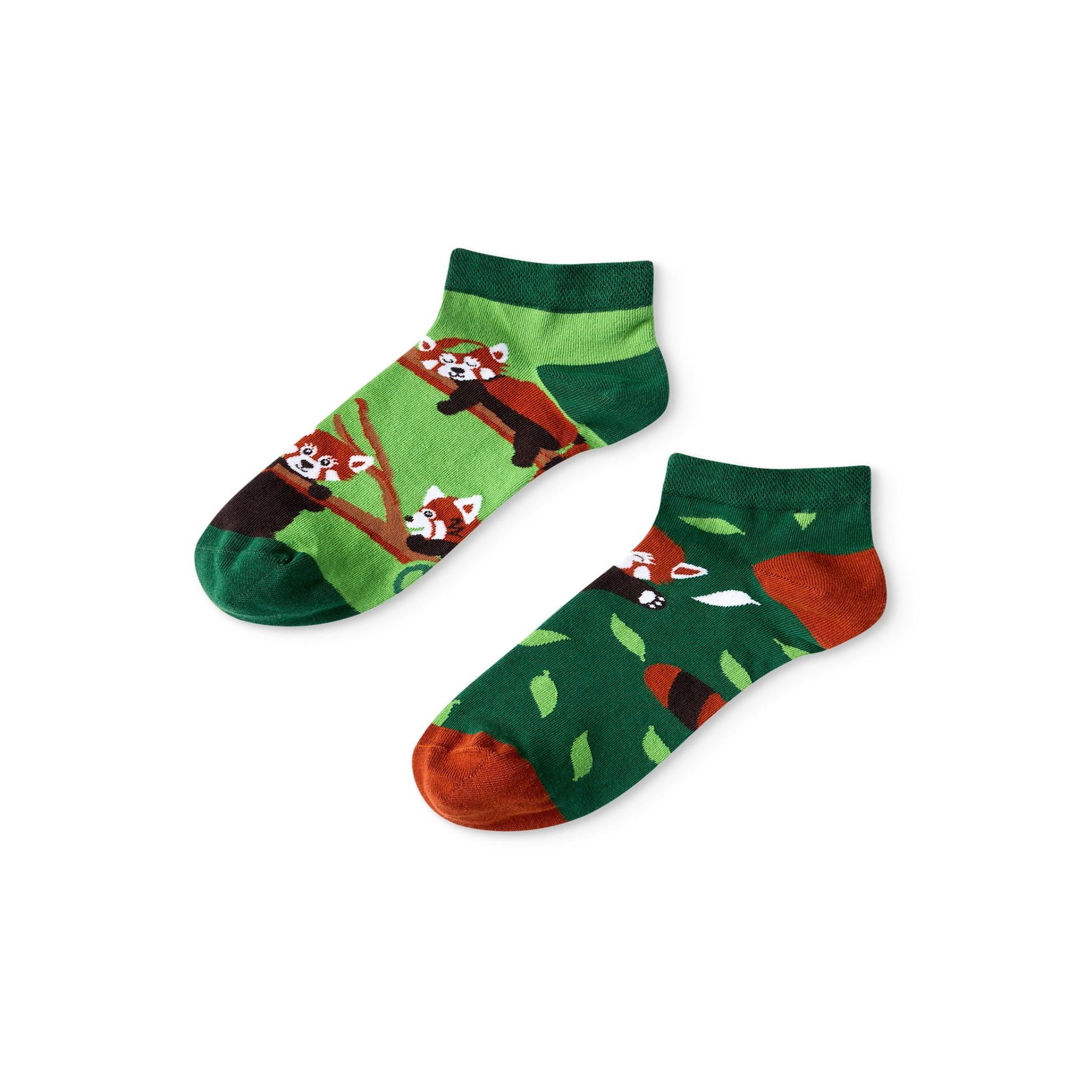 DEDOLES Socquettes panda roux. Coloris disponibles : Vert