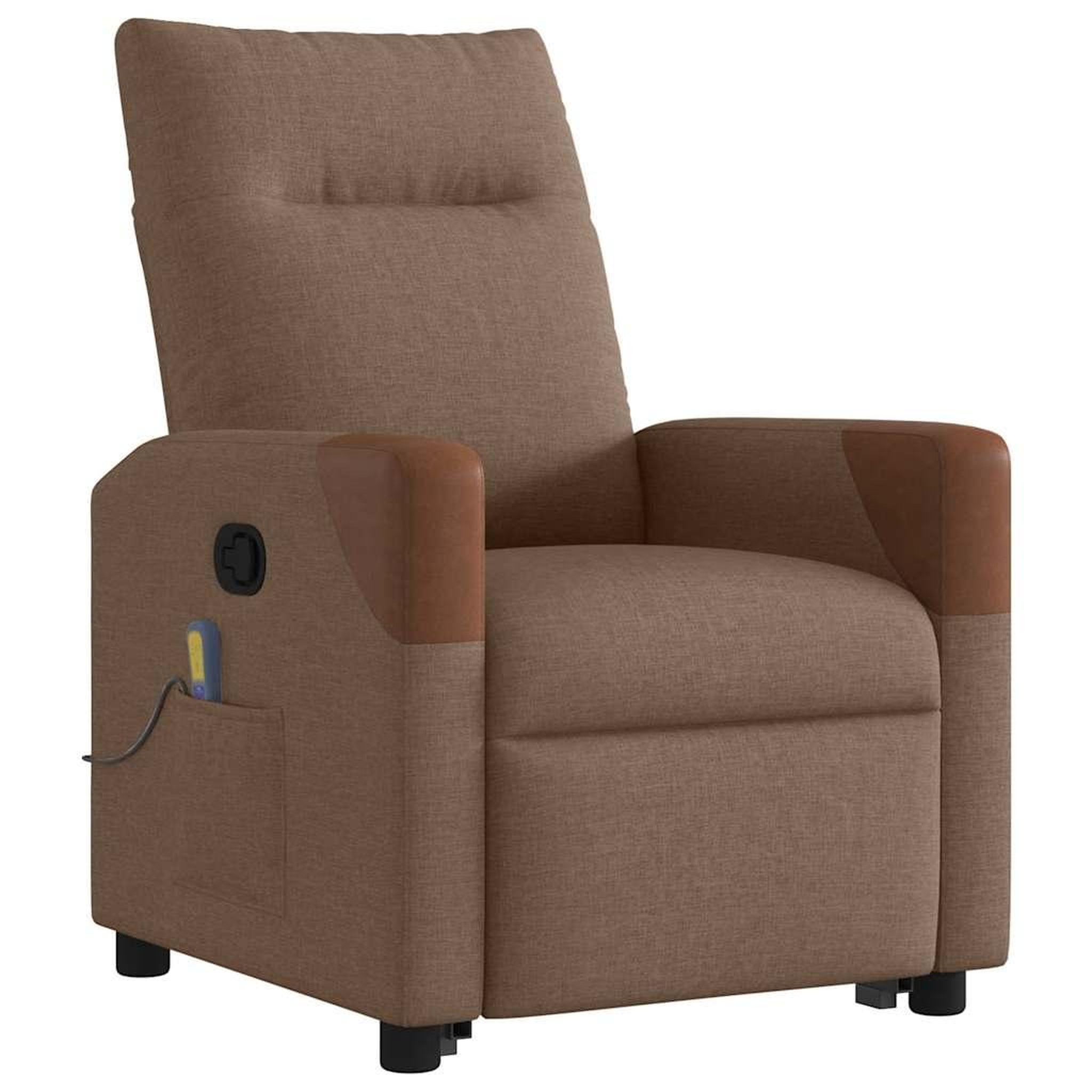 Voir la diapositive 4 : VIDAXL Fauteuil de massage inclinable Marron Tissu
