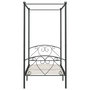 Voir la diapositive 3 : VIDAXL Cadre de lit a baldaquin Gris Metal 100 x 200 cm