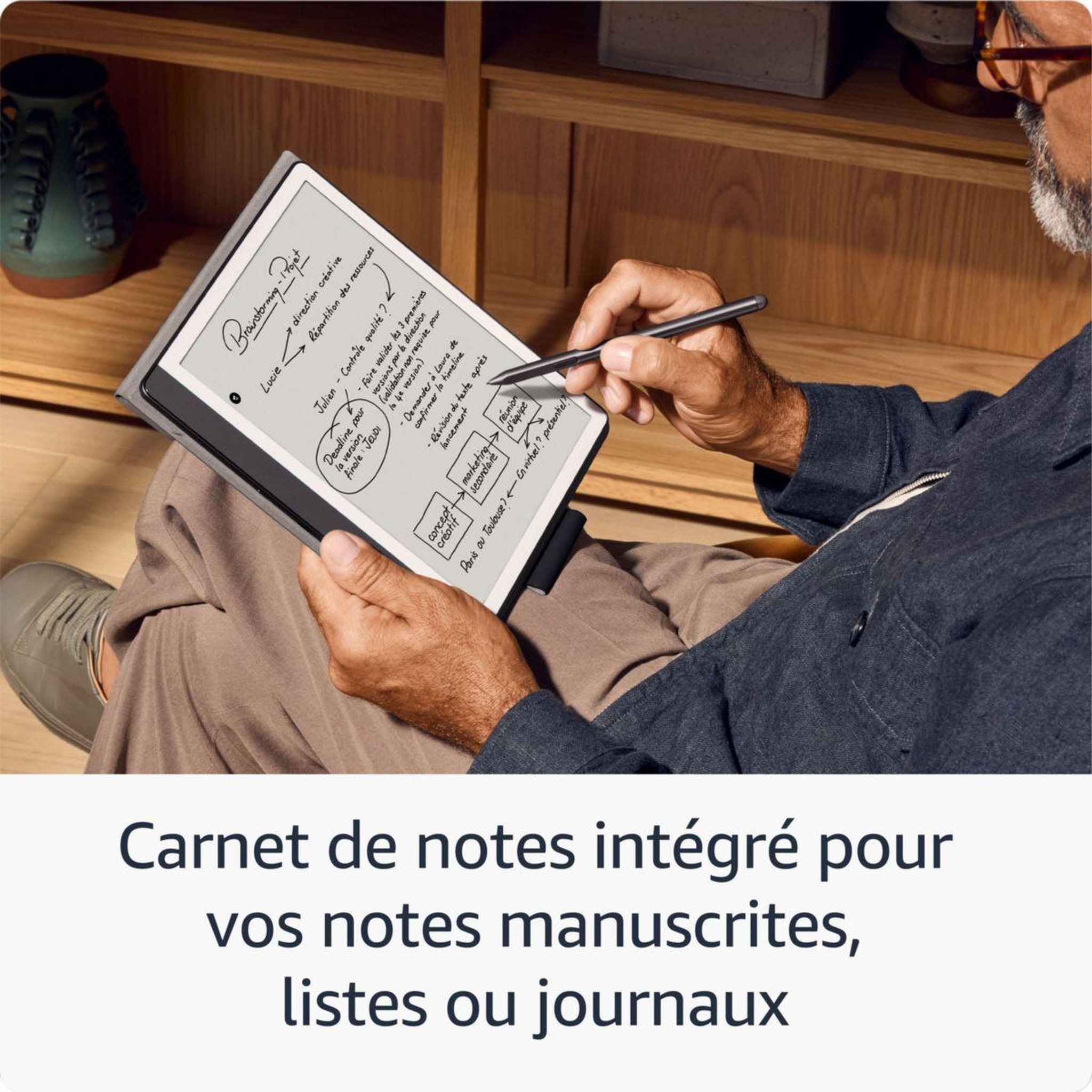 Voir la diapositive 5 : AMAZON Bloc-notes numérique kindle scribe 2024 32go gris tungstène