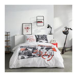 Today Parure de lit - TODAY - JAVA - 2 personnes - 240x220 cm - Coton - Imprimé Manga - Blanc