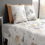 ATELIER DU COTON Parure de drap 100% coton 57fils envole. Coloris disponibles : Gris